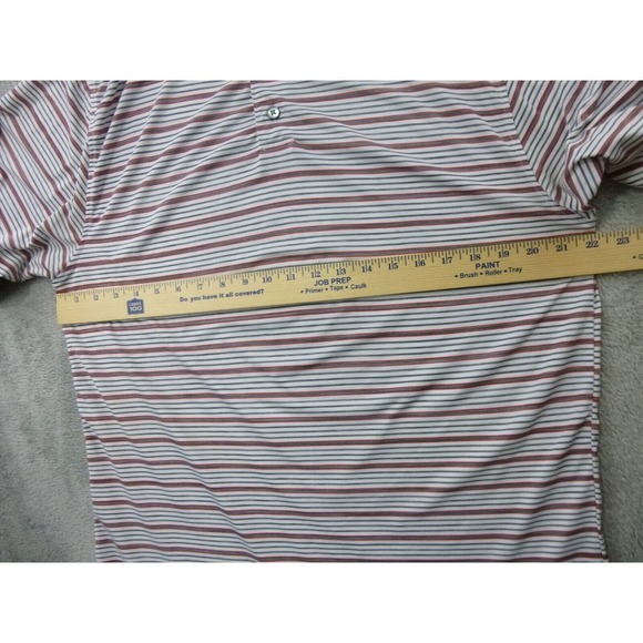 Footjoy FJ Polo Golf Shirt Mens Medium Striped Short Sleeve Shannopin Logo - Picture 4 of 11